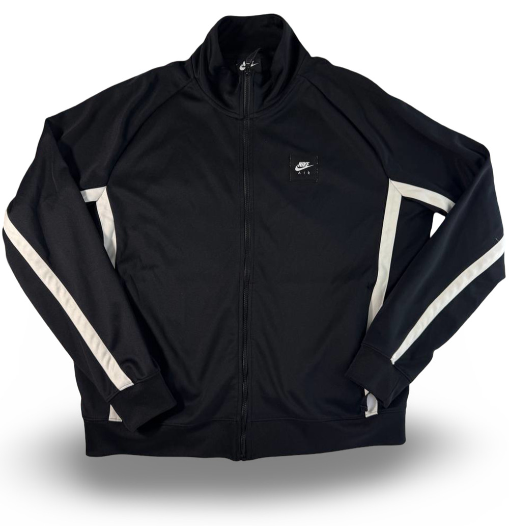 Nike Air Track Jacket Black White Full Zip Athletic Jacket Men's Large